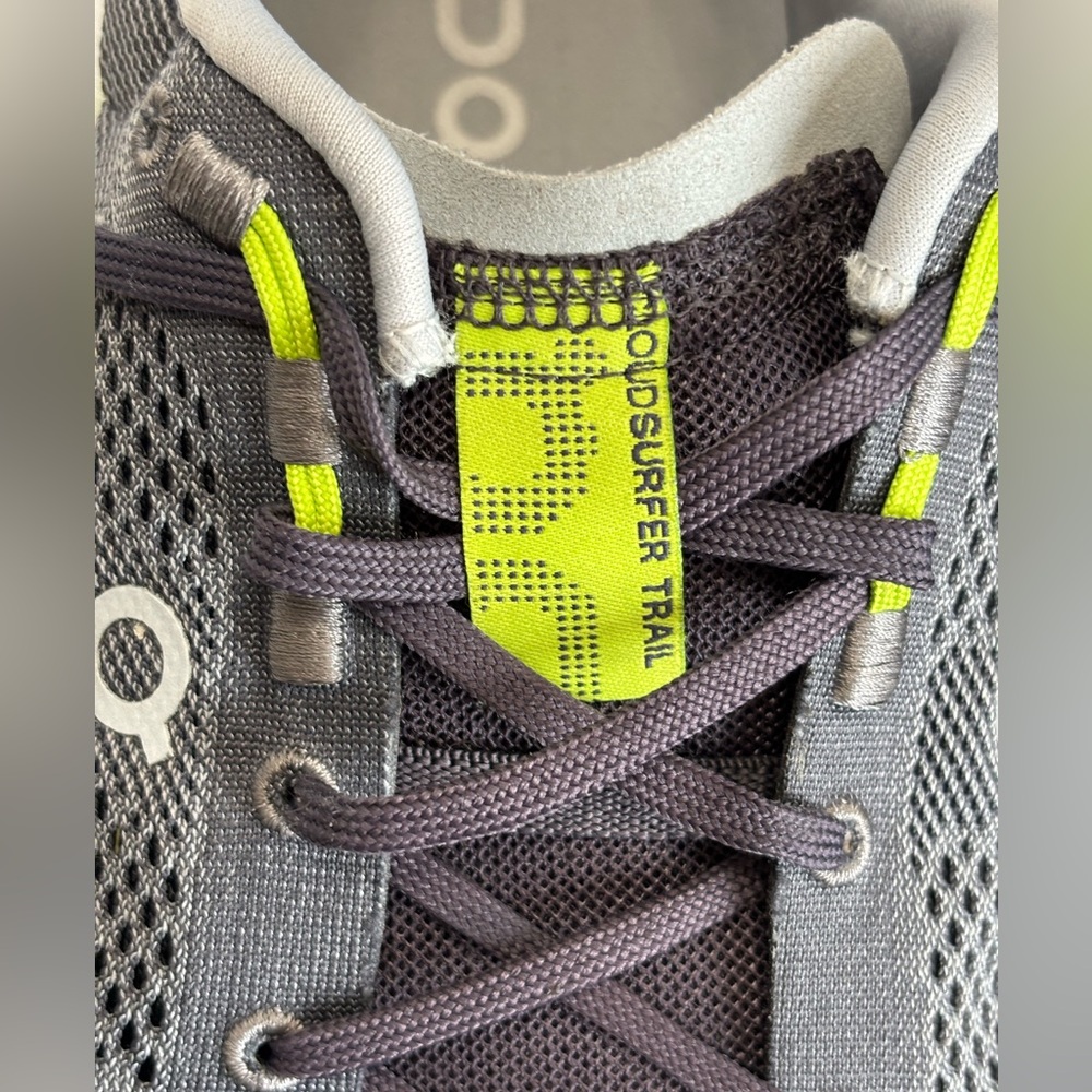 On Cloudsurfer Trail Running Sneakers Men's Size 12.5 Iron/Lima Athletic Shoes - Picture 10 of 16